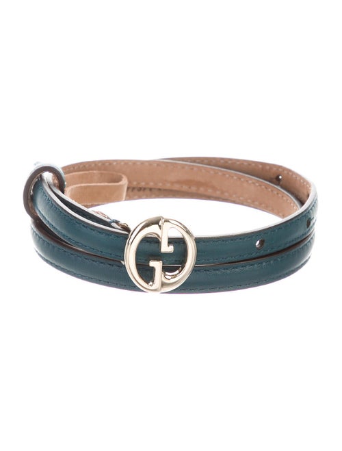 Gucci Leather Buckle Belt Blue
