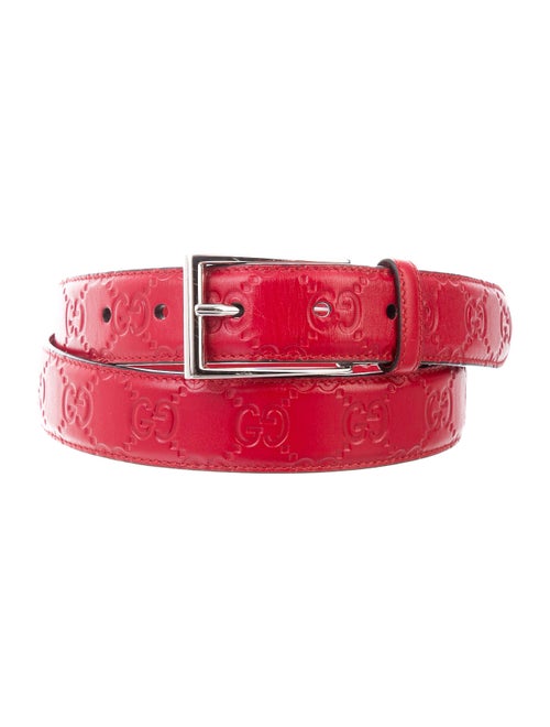 Gucci GG Signature Belt Red