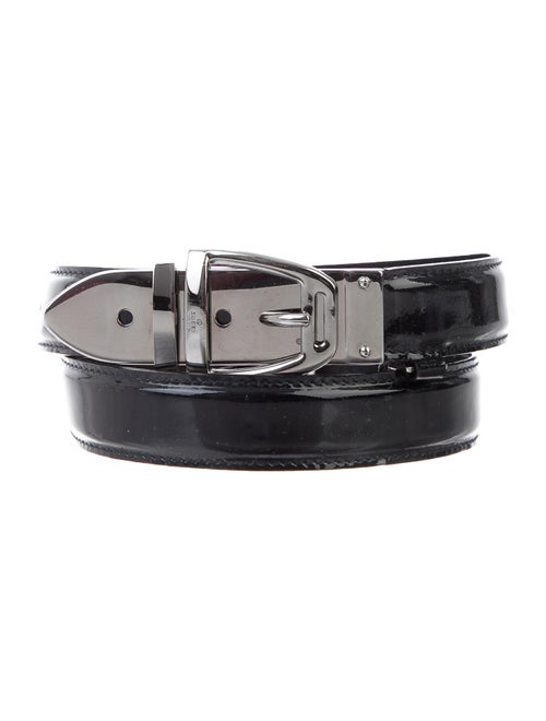 Gucci Chain-Link Patent Leather belt Black