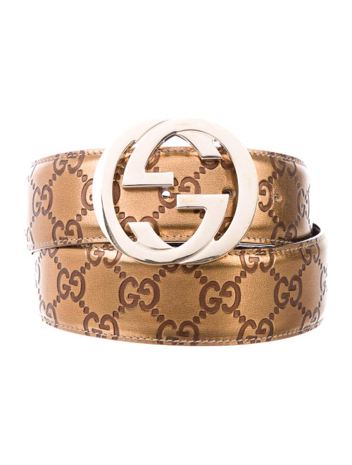 Gucci GG Signature Metallic Belt Metallic