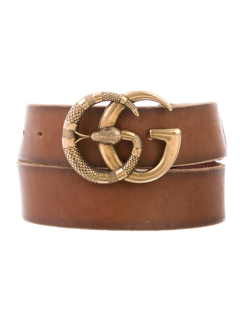 Gucci GG Leather Belt gold