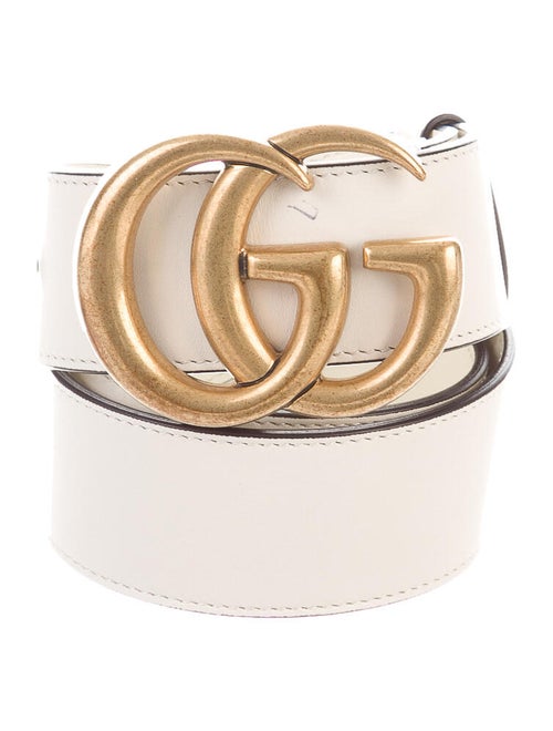 Gucci GG Leather Belt gold