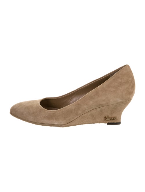 Gucci Suede Pointed-Toe Wedges