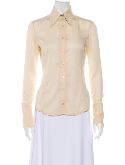 Gucci Long Sleeve Button-Up Top