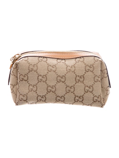 Gucci GG Canvas Cosmetic Bag Tan