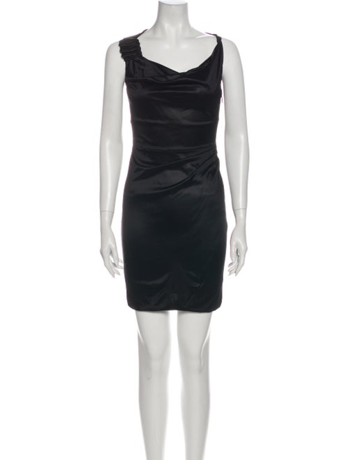 Gucci Scoop Neck Mini Dress Black