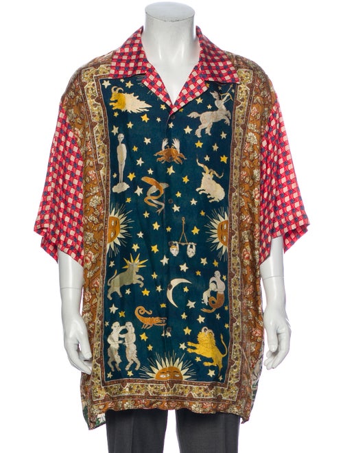 Gucci Zodiac Bowling Silk Shirt w/ Tags