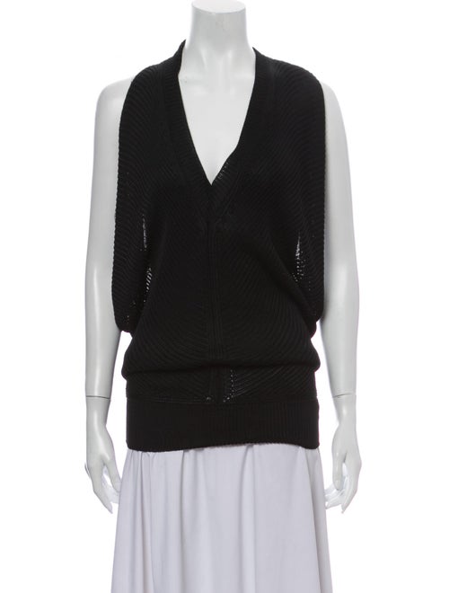 Gucci V-Neck Sleeveless Top Black
