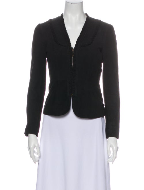 Gucci Leather Evening Jacket Black