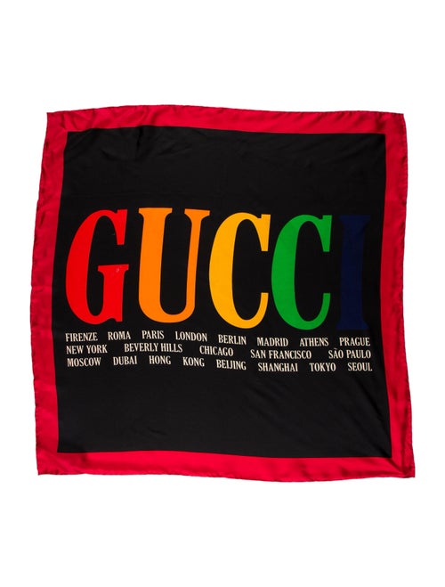 Gucci 2019 Silk Scarf Black
