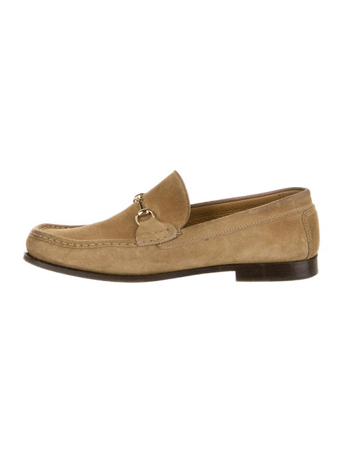 Gucci Horsebit Accent Suede Loafers