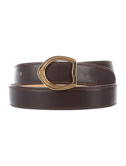 Gucci Vintage Leather Belt gold