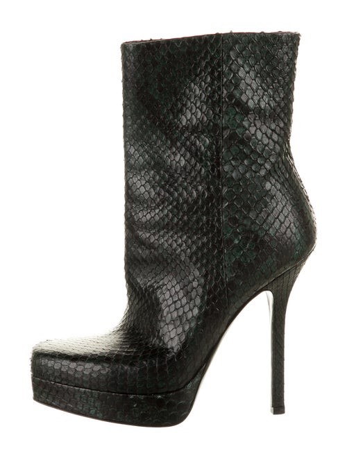 Gucci Snakeskin Boots Green
