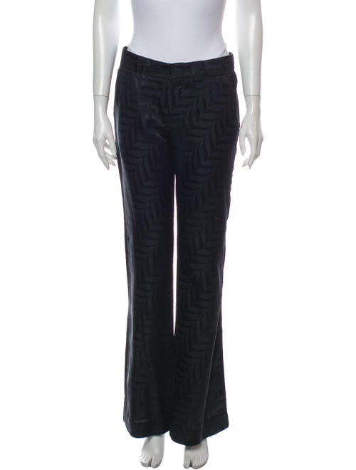 Gucci Striped Wide Leg Pants Blue