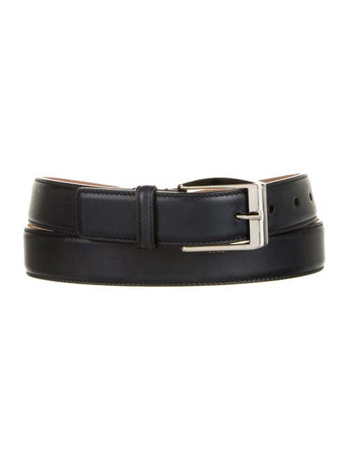 Gucci Leather Buckle Belt Navy