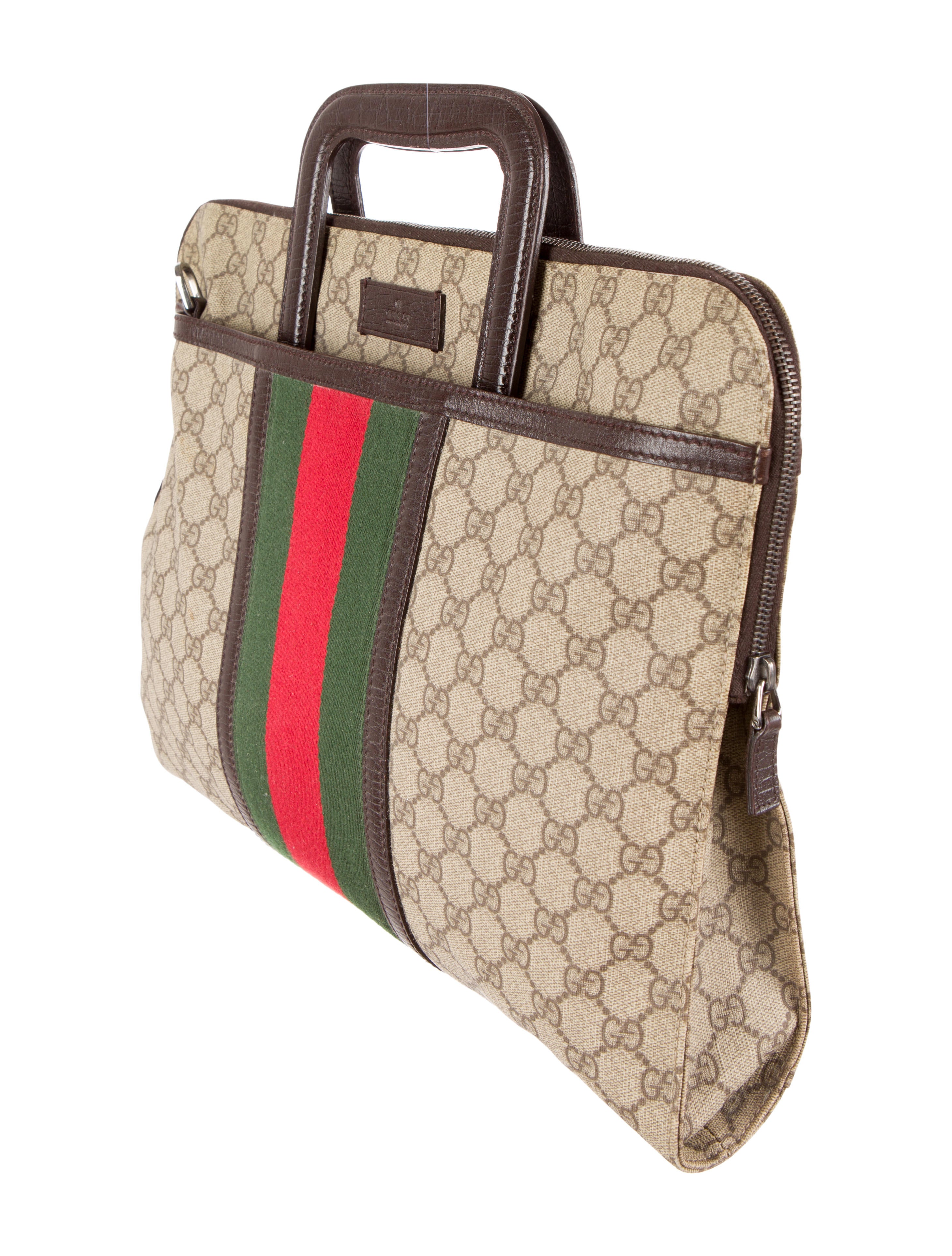 Gucci GG Plus Laptop Bag - Bags - GUC52274 | The RealReal