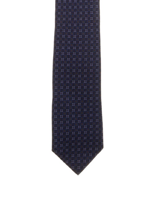 Gucci Patterned Silk Tie blue