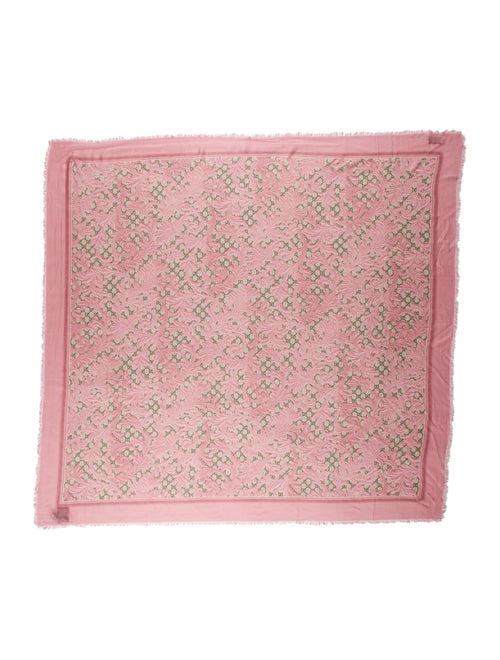 Gucci Big Arabesque Silk-Blend Scarf w/ Tags Pink