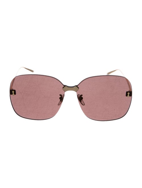 Gucci Rimless Square Sunglasses gold