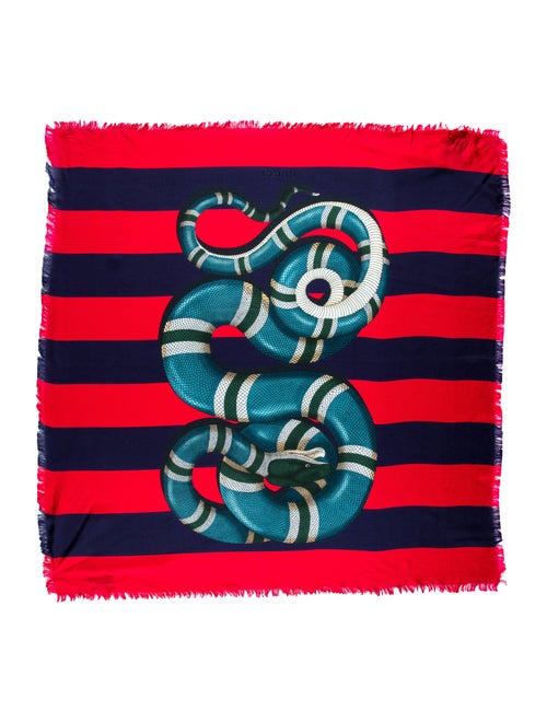 Gucci 2018 Kingsnake Scarf w/ Tags teal