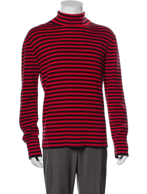 Gucci Striped Turtleneck Pullover Red
