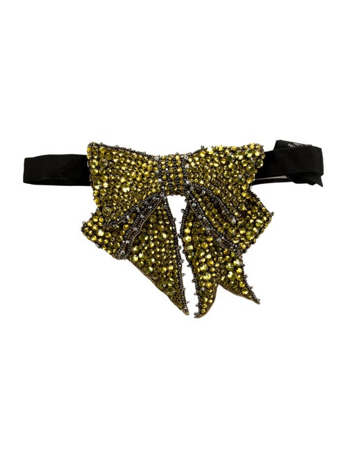 Gucci Embellished Bow Tie black