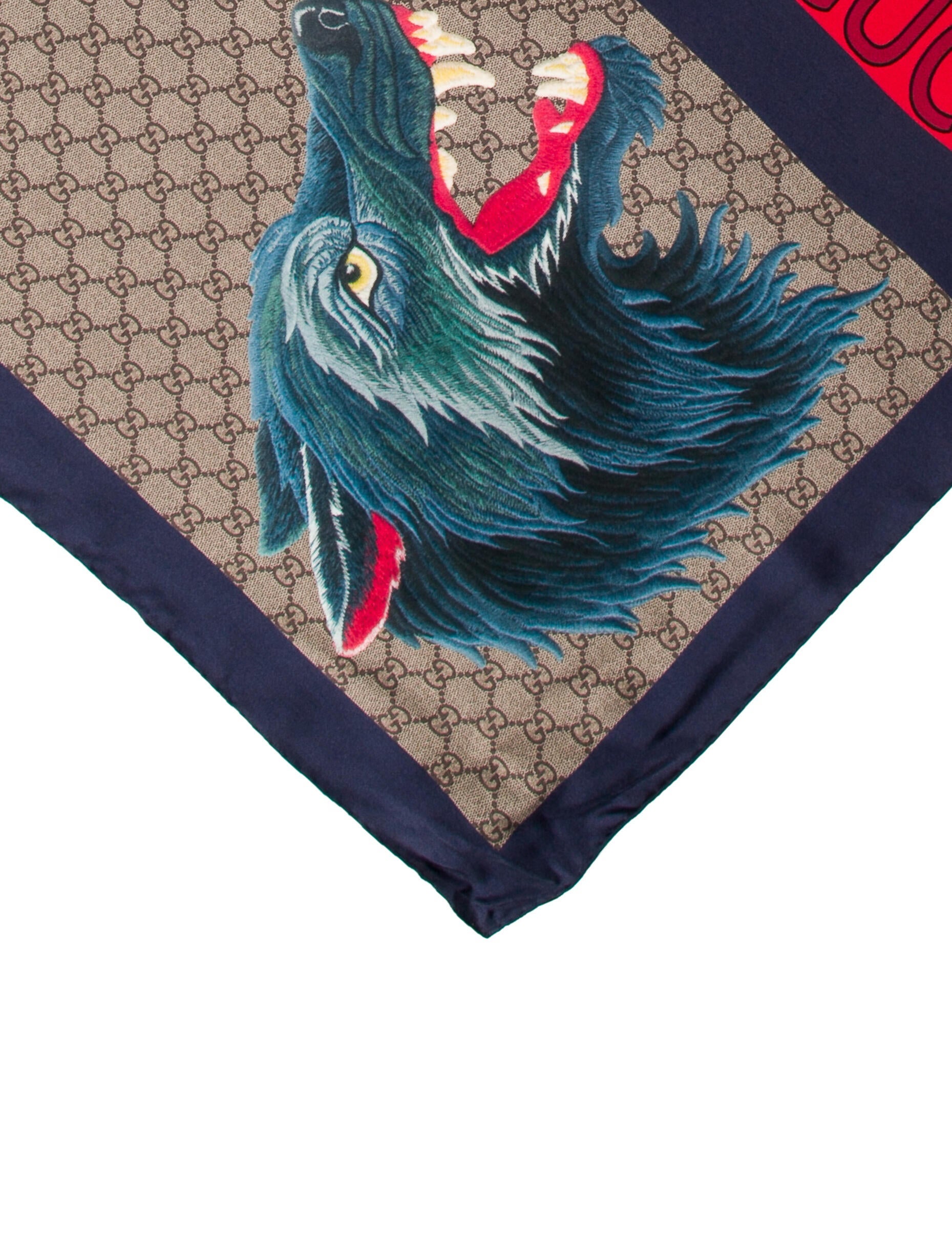 gucci wolf scarf