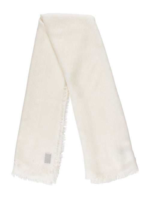 Gucci Wool-Silk GG Scarf w/ Tags wool