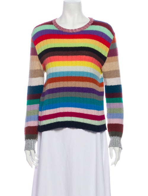 Gucci Cashmere Wool Rainbow Stripe Sweater Cashmer