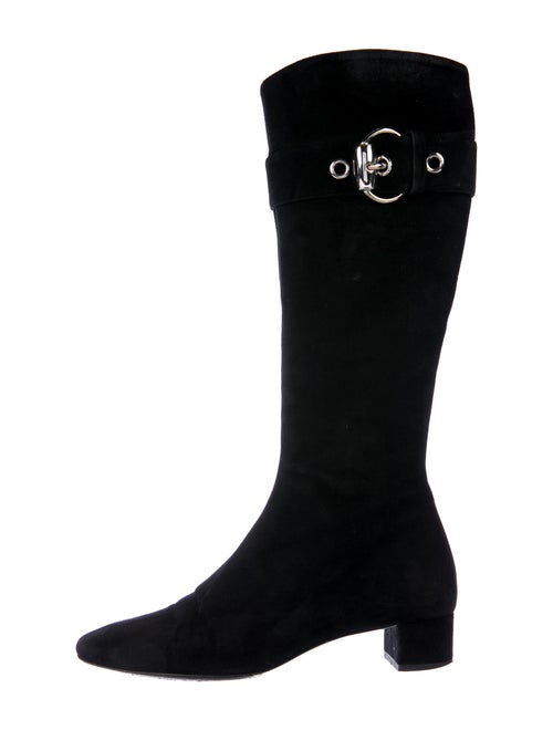 Gucci Suede Riding Boots Black