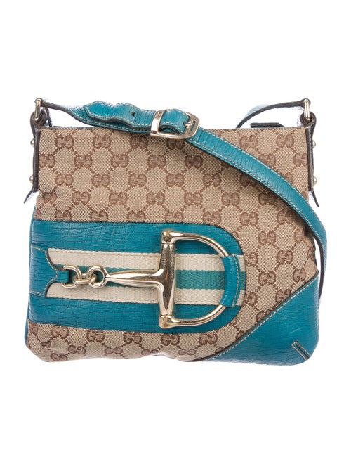 Gucci GG Canvas Hasler Crossbody Bag Tan