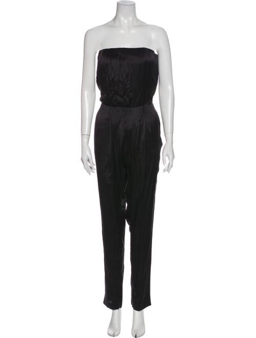 Gucci Silk Strapless Jumpsuit Black
