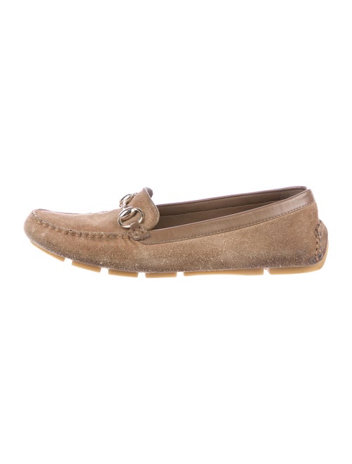 Gucci Horsebit Accent Suede Loafers