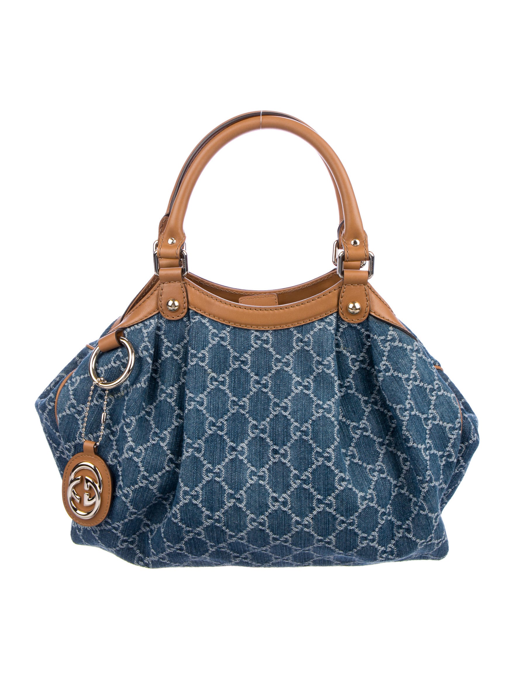 Gucci Medium GG Denim Sukey Tote