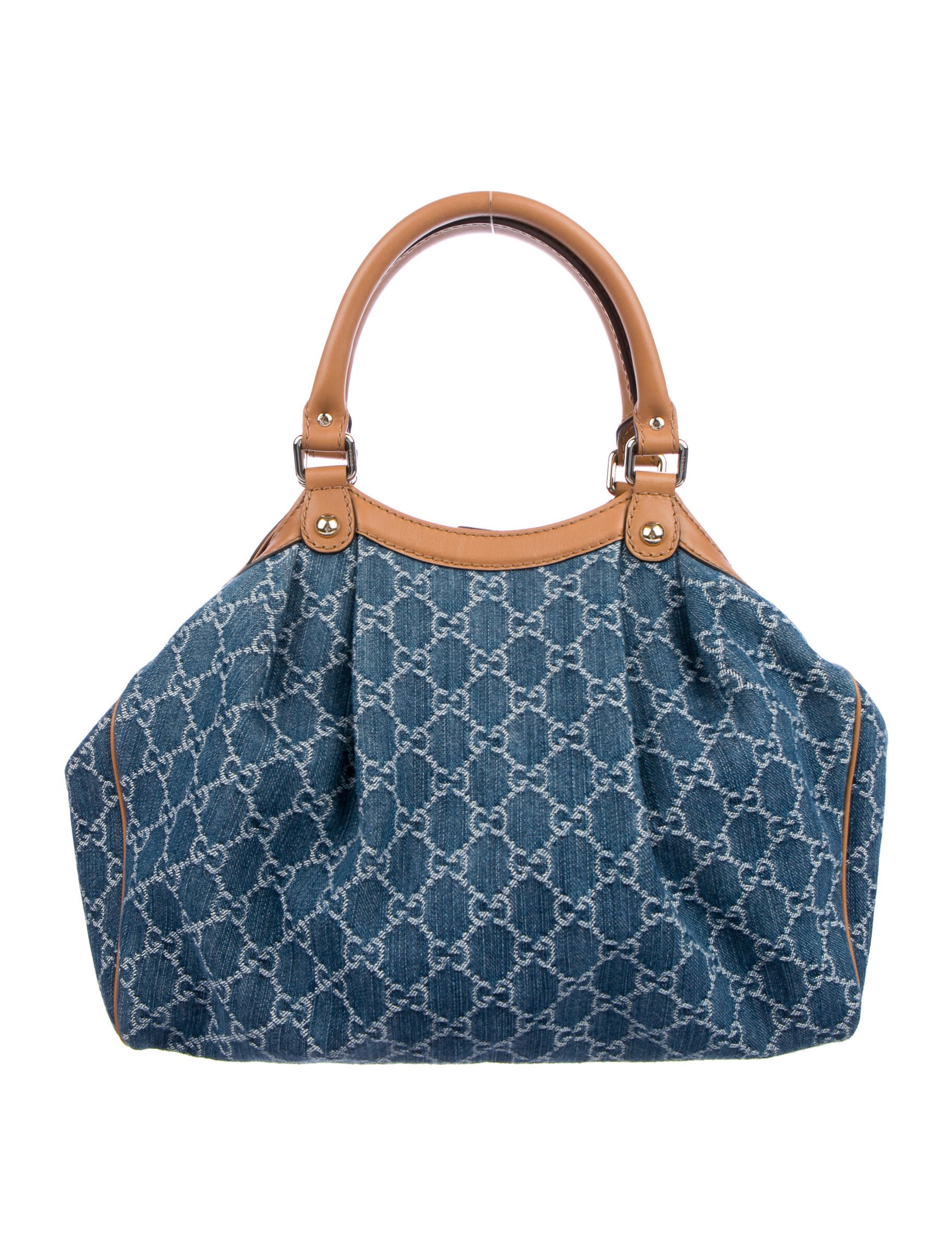 Gucci Medium GG Denim Sukey Tote
