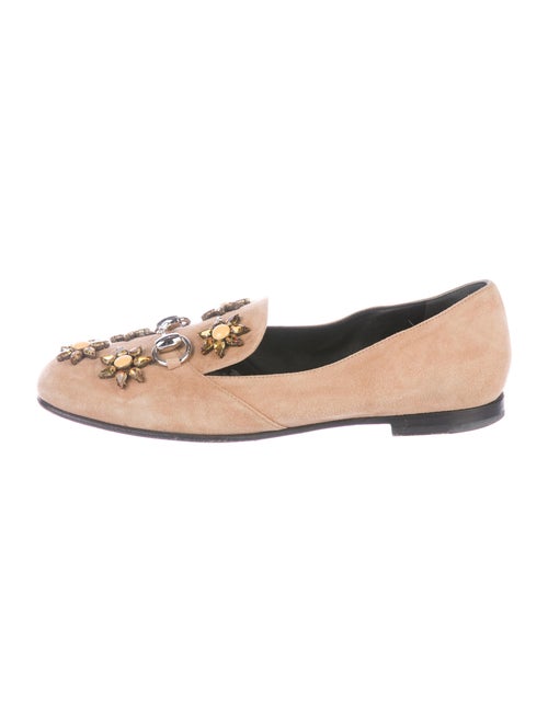 Gucci Horsebit Accent Suede Loafers
