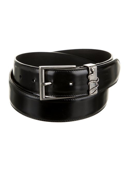 Gucci Kingsnake Leather Belt black