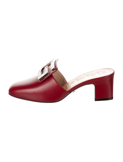 Gucci Leather Mules Red