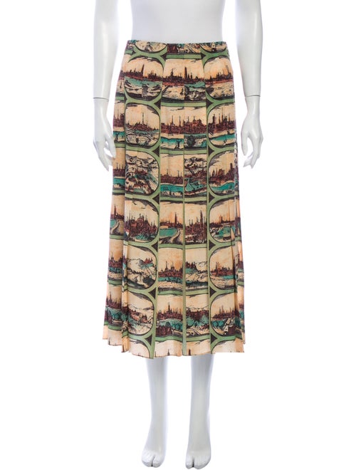 Gucci Silk Midi Length Skirt