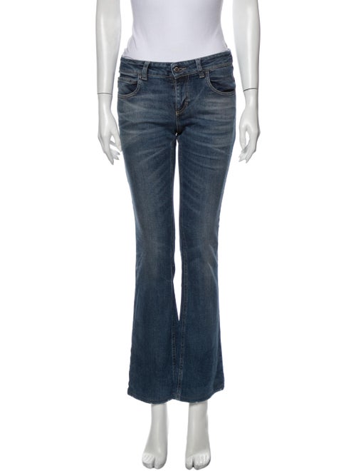 Gucci Low-Rise Straight Leg Jeans Blue