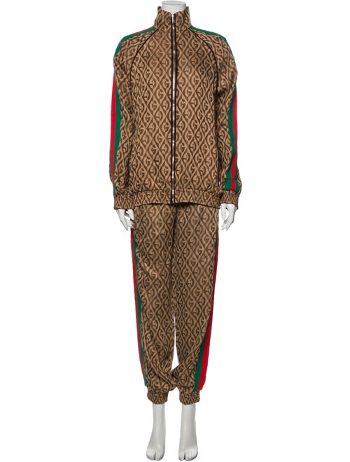 Gucci Printed Pant Set Brown