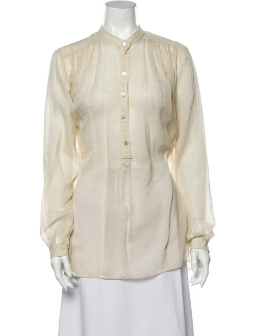 Gucci Long Sleeve Button-Up Top