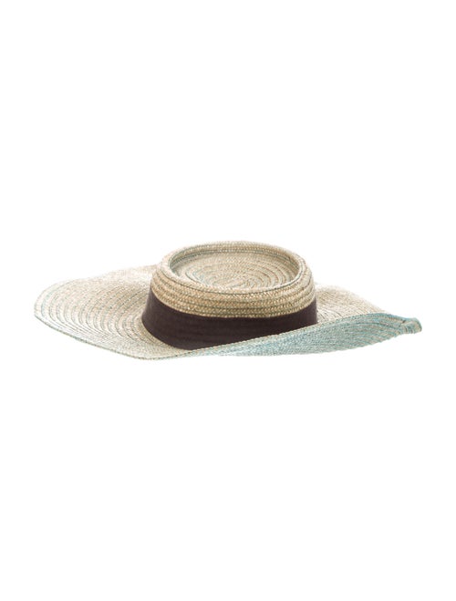 Gucci Straw Wide Brim Hat Tan