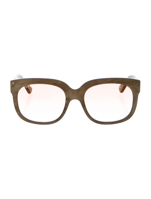 Gucci Tinted Oversize Sunglasses Green
