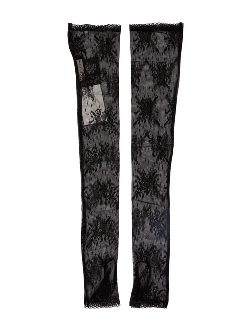 Gucci Lace Fingerless Gloves w/ Tags Black