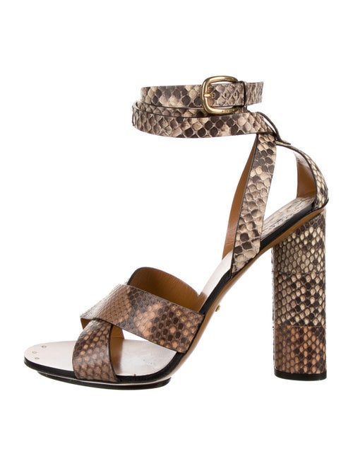 Gucci Snakeskin Animal Print Sandals