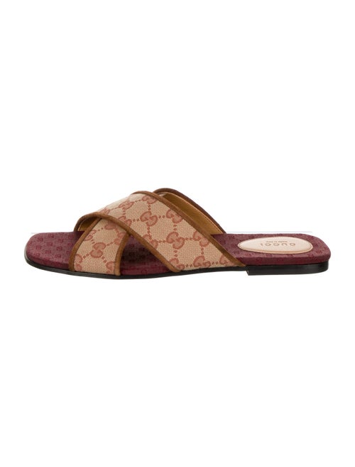 Gucci Senior GG Canvas Slides Brown