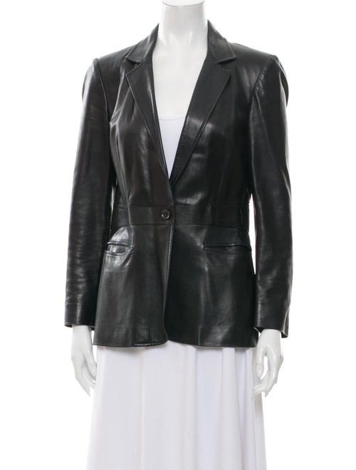Gucci Leather Blazer Black