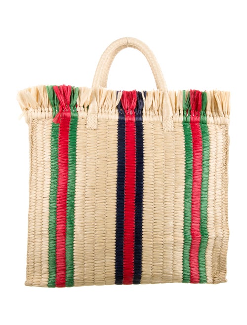 Gucci Raffia Web Tote