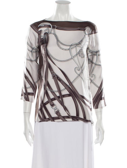 Gucci Vintage Silk Blouse Grey
